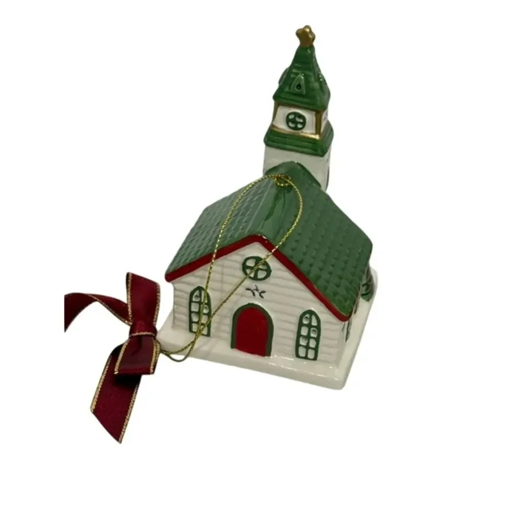 Spode Christmas Tree LED Illuminated Church Ornament - New in Box